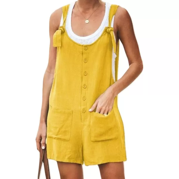 CHARTOU Women's Loose Straps Shorts Romper Printed Suspender Bib Overalls Jumpsuit