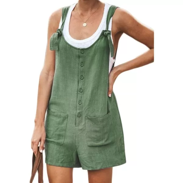 CHARTOU Women's Loose Straps Shorts Romper Printed Suspender Bib Overalls Jumpsuit
