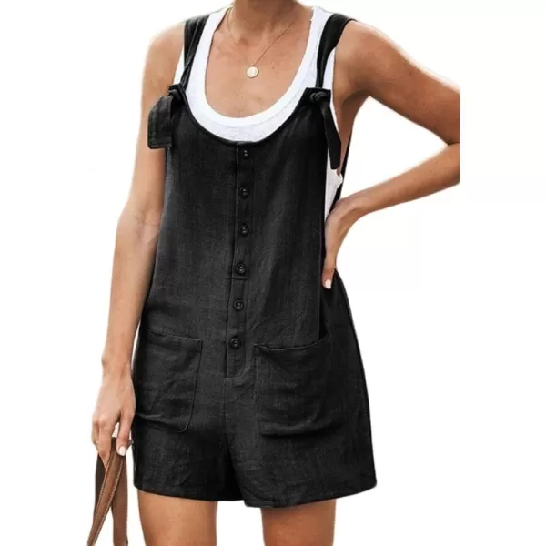 CHARTOU Women's Loose Straps Shorts Romper Printed Suspender Bib Overalls Jumpsuit