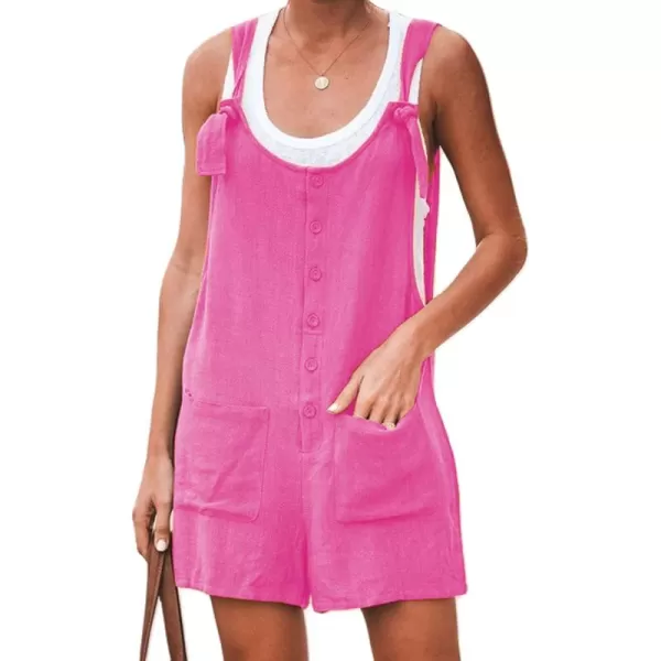 CHARTOU Women's Loose Straps Shorts Romper Printed Suspender Bib Overalls Jumpsuit