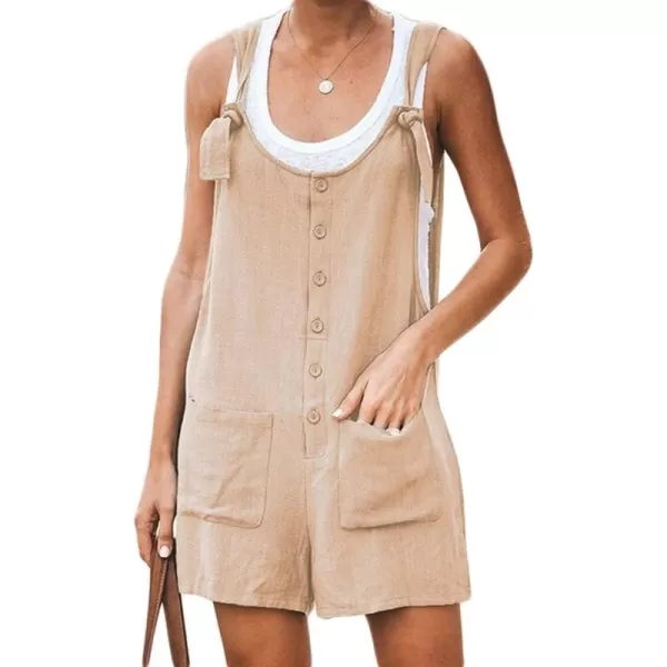 CHARTOU Women's Loose Straps Shorts Romper Printed Suspender Bib Overalls Jumpsuit