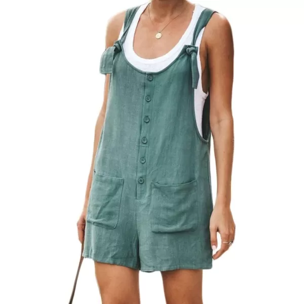 CHARTOU Women's Loose Straps Shorts Romper Printed Suspender Bib Overalls Jumpsuit