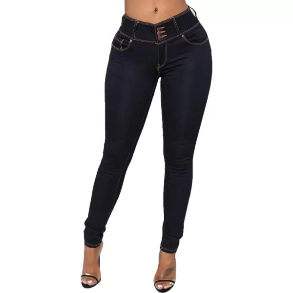 CHARTOU Women's Mid Rise Stretchy Skinny Tapered Leg Denim Jeans Pants