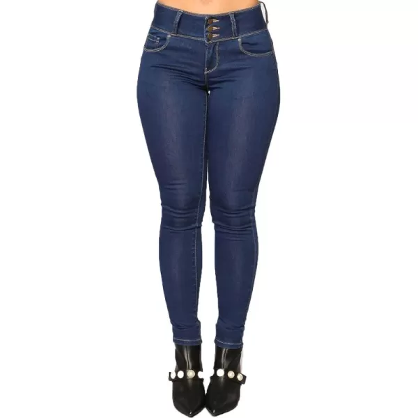 CHARTOU Women's Mid Rise Stretchy Skinny Tapered Leg Denim Jeans Pants