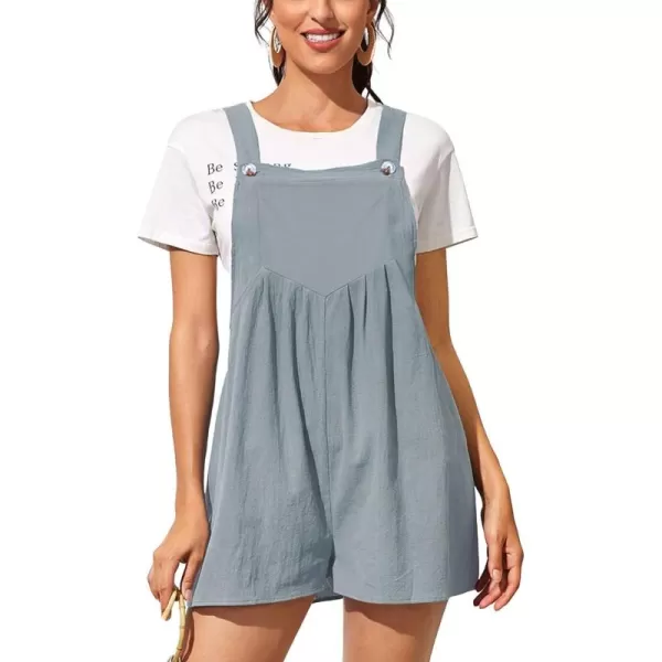 CHARTOU Women's Summer Casual Short Overall Cotton Linen Romper Shortalls Jumpsuit Shorts