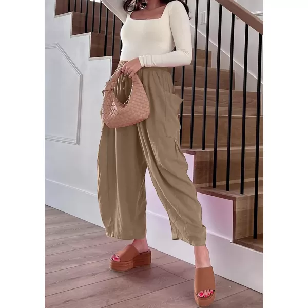 CHARTOU Boho Wide Leg Palazzo Pants for Women Casual Drawstring Pants Beach Flowy Summer Pants Gauze Lounge