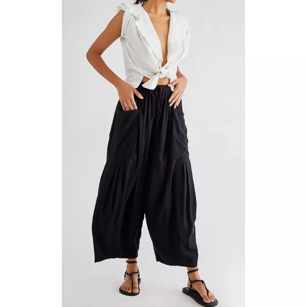 CHARTOU Boho Wide Leg Palazzo Pants for Women Casual Drawstring Pants Beach Flowy Summer Pants Gauze Lounge
