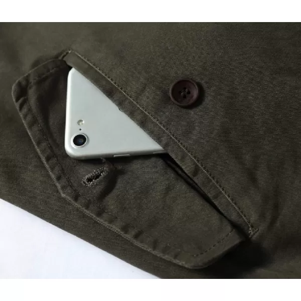 CHARTOU Men's Basic Stand Collar Harrington Military Cargo Short Scooter Bomber Jacket