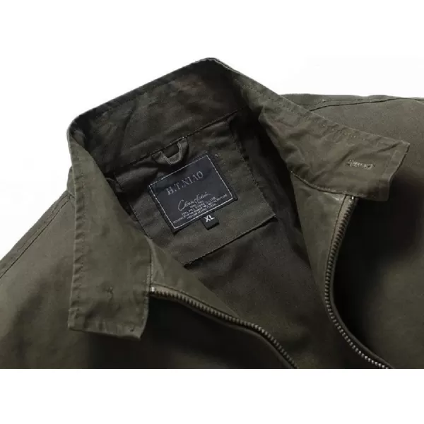 CHARTOU Men's Basic Stand Collar Harrington Military Cargo Short Scooter Bomber Jacket
