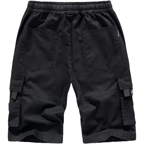 CHARTOU Men's Camo Drawstring Multi Pockets Ripstop Walk Tooling Cargo Shorts