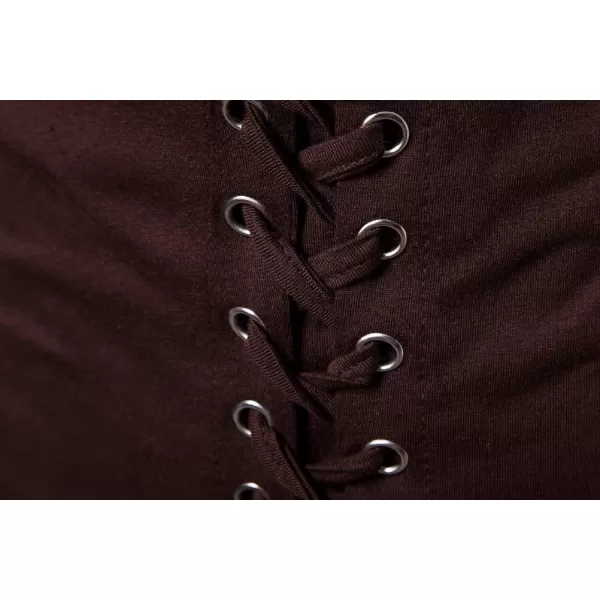 CHARTOU Men's Comfy Round Neck Asymmetrical Lace Up Short Sleeve Tee Shirt