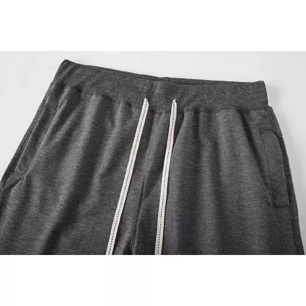 CHARTOU Men's Summer Drawstring Waist Wide Leg Knee-Length Athletic Sweat Shorts