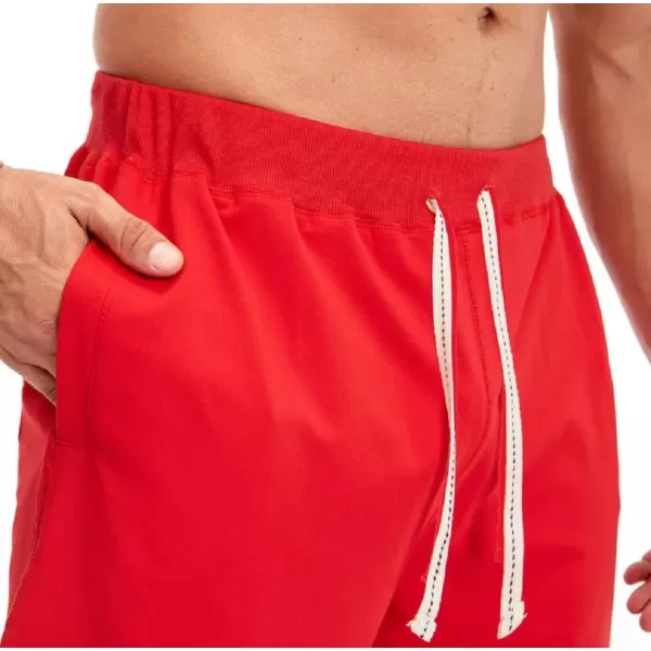 CHARTOU Men's Summer Drawstring Waist Wide Leg Knee-Length Athletic Sweat Shorts