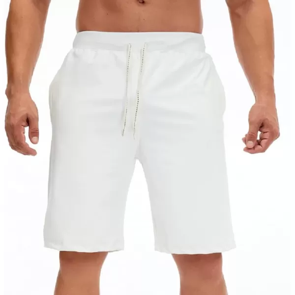 CHARTOU Men's Summer Drawstring Waist Wide Leg Knee-Length Athletic Sweat Shorts