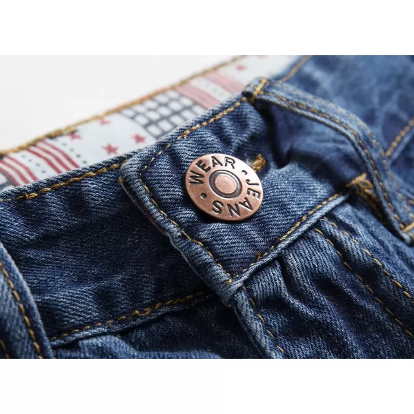 CHARTOU Men's Vintage Washed Distressed Broken Ripped Classic Fit Denim Jean Shorts with Holes