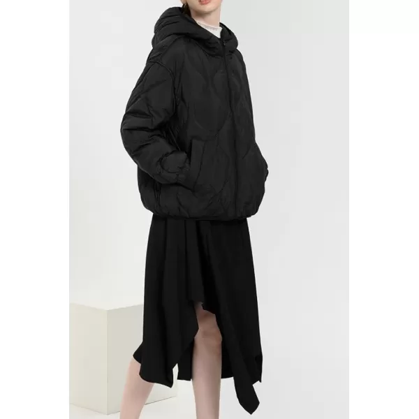 CHARTOU Women Warm Down Jacket Winter Parka Coat Thicken Puffer Jacket Quilted Hooded Full Zip Outdoor Overcoat