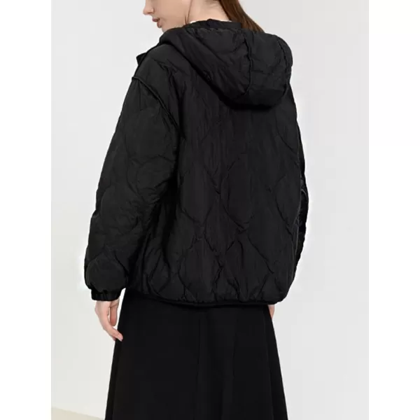 CHARTOU Women Warm Down Jacket Winter Parka Coat Thicken Puffer Jacket Quilted Hooded Full Zip Outdoor Overcoat