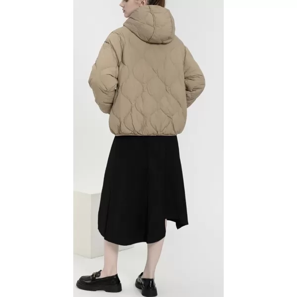 CHARTOU Women Warm Down Jacket Winter Parka Coat Thicken Puffer Jacket Quilted Hooded Full Zip Outdoor Overcoat