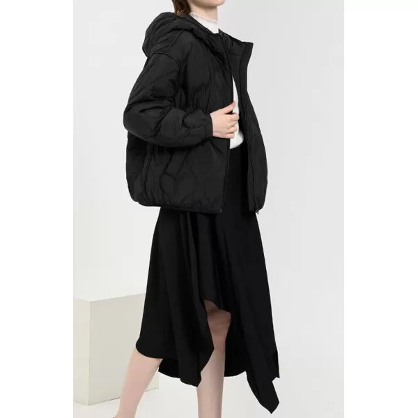 CHARTOU Women Warm Down Jacket Winter Parka Coat Thicken Puffer Jacket Quilted Hooded Full Zip Outdoor Overcoat