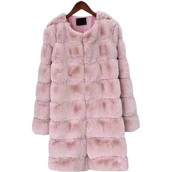 CHARTOU Women Winter Furry Faux Fur Coat Long Puffer Jacket Long Sleeve Open Front Cardigan Overcoat