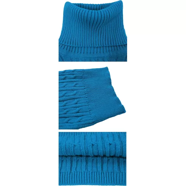 CHARTOU Women's 2 Piece Sweater Dress Sets Cable Knit Turtleneck Jumper Tank Dress Sheath Outfits