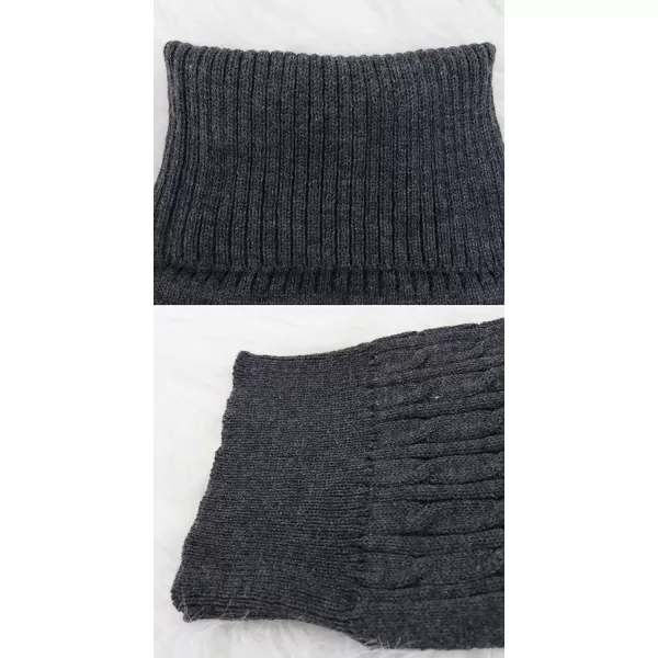 CHARTOU Women's 2 Piece Sweater Dress Sets Cable Knit Turtleneck Jumper Tank Dress Sheath Outfits
