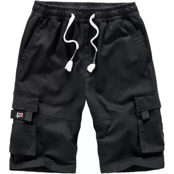 CHARTOU Men's Camo Drawstring Multi Pockets Ripstop Walk Tooling Cargo Shorts