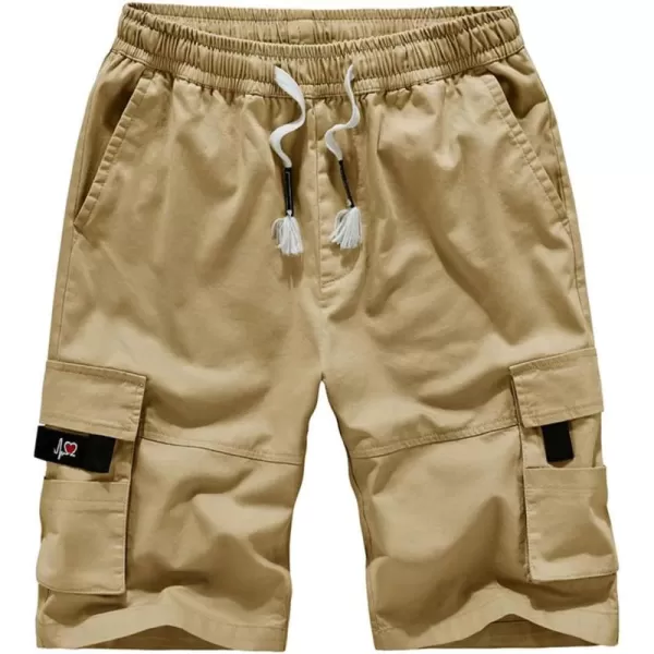 CHARTOU Men's Camo Drawstring Multi Pockets Ripstop Walk Tooling Cargo Shorts