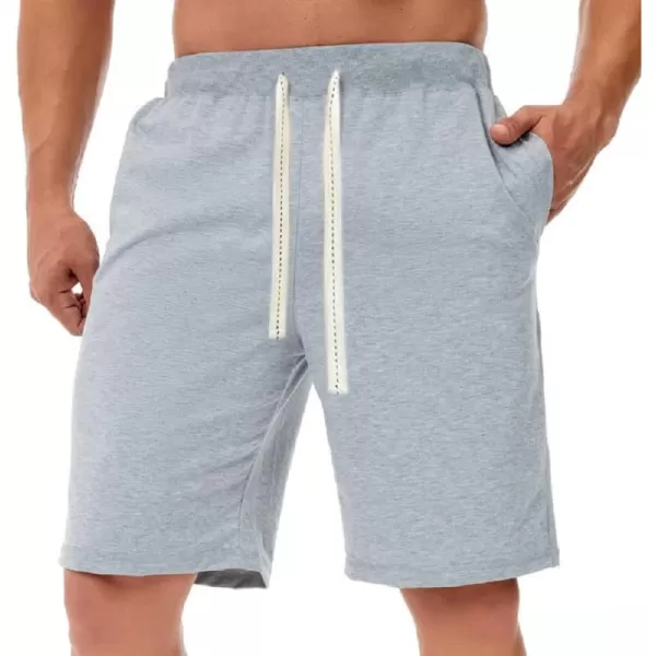 CHARTOU Men's Summer Drawstring Waist Wide Leg Knee-Length Athletic Sweat Shorts