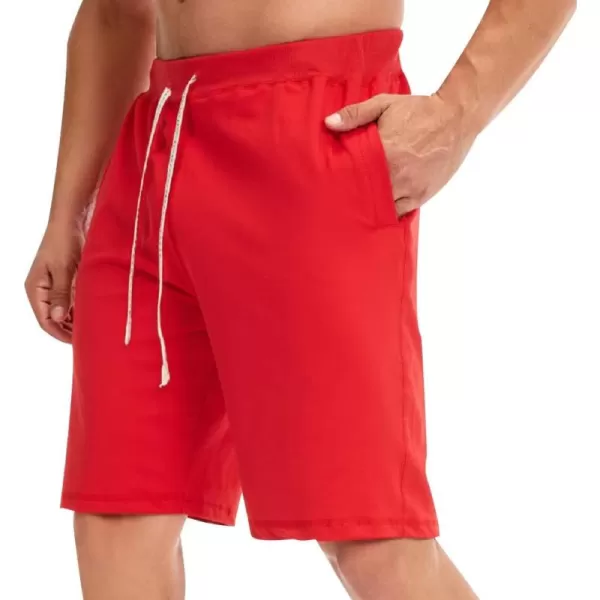 CHARTOU Men's Summer Drawstring Waist Wide Leg Knee-Length Athletic Sweat Shorts