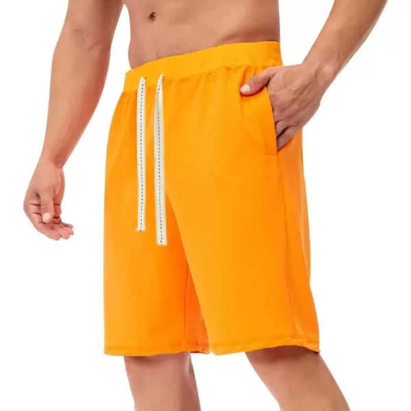 CHARTOU Men's Summer Drawstring Waist Wide Leg Knee-Length Athletic Sweat Shorts