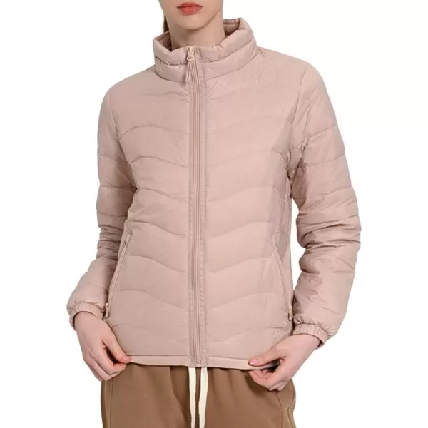 CHARTOU Women Puffer Jacket Lightweight Winter Coat Casual Full Zip Down Jacket Parka Insulated Jacket Overcoat