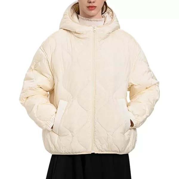 CHARTOU Women Warm Down Jacket Winter Parka Coat Thicken Puffer Jacket Quilted Hooded Full Zip Outdoor Overcoat