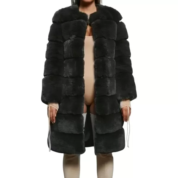 CHARTOU Women Winter Furry Faux Fur Coat Long Puffer Jacket Long Sleeve Open Front Cardigan Overcoat