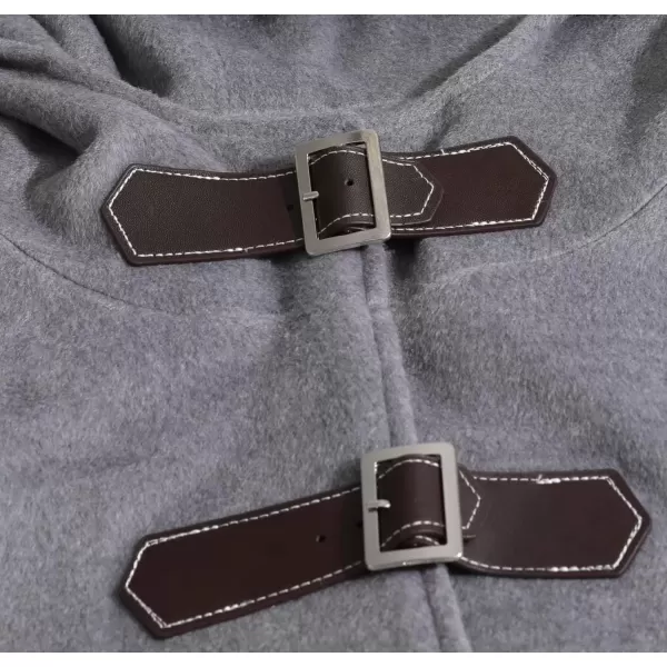 imageCHARTOU Womens Cute BatwingSleeve Hooded Wool Baggy Poncho Cape Cardigans OutwearHgrey