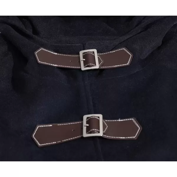 imageCHARTOU Womens Cute BatwingSleeve Hooded Wool Baggy Poncho Cape Cardigans OutwearHnavy