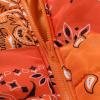 imageCHARTOU Womens Cute Stand Collar Paisley Quilted Puffer Crop Down Alternative Jacket CoatOrange