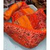 imageCHARTOU Womens Cute Stand Collar Paisley Quilted Puffer Crop Down Alternative Jacket CoatOrange