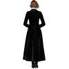imageCHARTOU Womens Elegant Velvet One Button Maxi Trench Coat Pocket Party OvercoatBlack