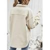 imageCHARTOU Womens Loose Turn Down Lapel Single Breasted Short Pea Coat JacketApricot