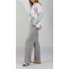 imageCHARTOU Womens Summer Drawstring Waist Wide Leg Loose Cotton Linen Palazzo PantsGrey