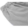 imageCHARTOU Womens Summer Drawstring Waist Wide Leg Loose Cotton Linen Palazzo PantsGrey