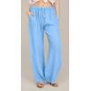 imageCHARTOU Womens Summer Drawstring Waist Wide Leg Loose Cotton Linen Palazzo PantsLight Blue
