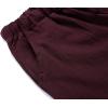 imageCHARTOU Womens Summer Drawstring Waist Wide Leg Loose Cotton Linen Palazzo PantsWine Red