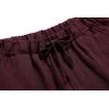 imageCHARTOU Womens Summer Drawstring Waist Wide Leg Loose Cotton Linen Palazzo PantsWine Red