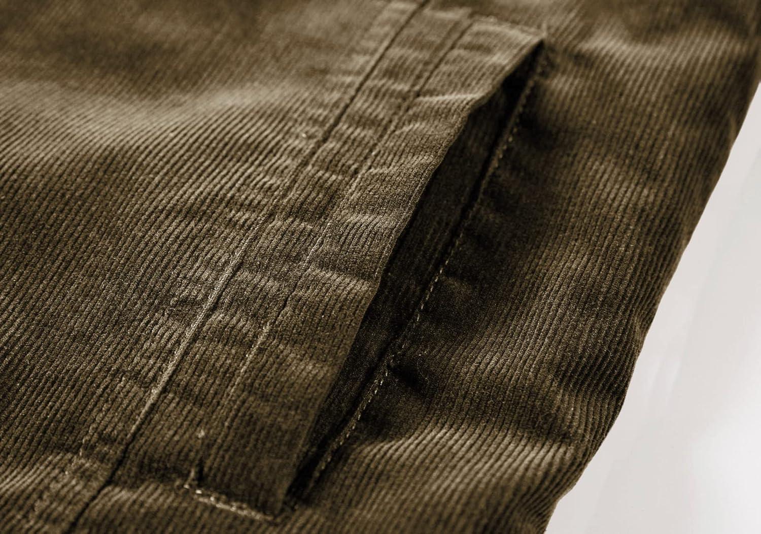 imageCHARTOU Mens Vintage ButtonFront Slim Fit Corduroy Denim JacketCoffeefleece