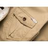 imageCHARTOU Mens Classic Retro Military Camouflage Lined Patchwork ShirtKhaki
