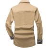 imageCHARTOU Mens Classic Retro Military Camouflage Lined Patchwork ShirtKhaki