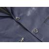 imageCHARTOU Mens Regular Fit Button Down Lined Business Lambskin Leather Jacket Blazer with PocketsNavy