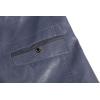 imageCHARTOU Mens Regular Fit Button Down Lined Business Lambskin Leather Jacket Blazer with PocketsNavy
